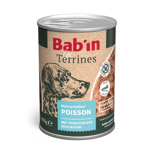 Visuel 1 du produit Aliment humide pour chien Bab’in Terrine poisson - 400 g