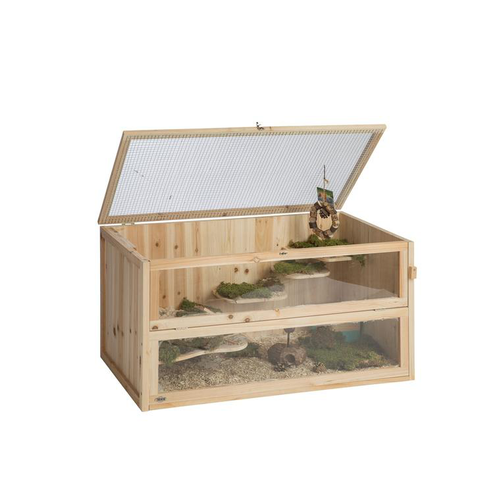 Visuel 2 du produit Maison pour rongeur en bois 2 niveaux Trixie – 100 x 50 x 50 cm