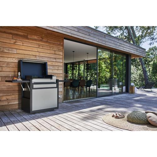 Visuel 2 du produit Capot plancha Forge Adour acier noir et gris clair pour chariot Premium 60