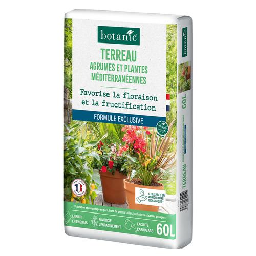 Visuel 1 du produit Terreau pour agrumes et plantes méditerranéennes botanic® - 60 L