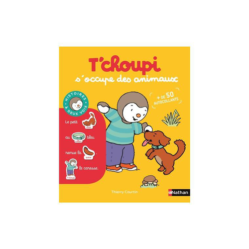 Visuel 1 du produit Le livre " T'choupi s'occupe des animaux " aux Éditions Nathan