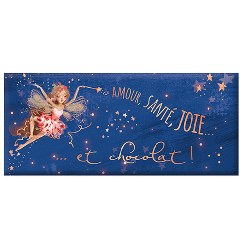 Visuel 1 du produit Mini tablette de chocolat au lait  « Amour Santé Joie » Art Grafik