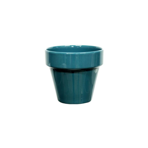 Visuel 1 du produit Pot horticole émaillé de 2,4 L coloris bleu Ø 19 x H 17 cm