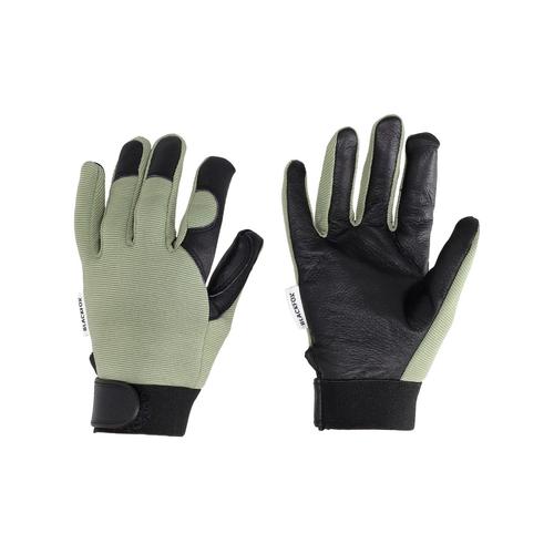 Visuel 1 du produit Gant Spring coloris vert tilleul en maille polyester et cuir Blackfox - taille 11