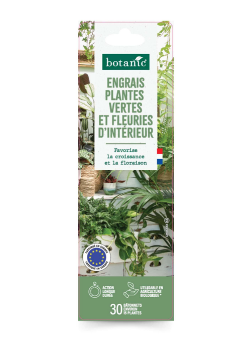 Visuel 1 du produit Engrais plantes vertes et plantes fleuries d'intérieur en boîte botanic® - 30 bâtonnets