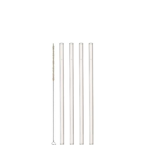 Visuel 1 du produit Coffret de 4 pailles en verre transparent Ciao - 20 cm