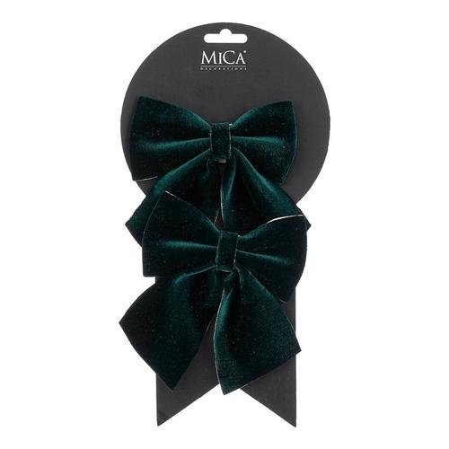 Visuel 1 du produit Ensemble de 2 nœuds verts en polyester - 12 x 13 cm