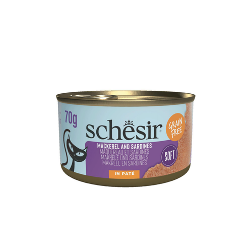 Visuel 1 du produit Alimentation humide pour chat maqueraux et sardines Schesir - 70 g