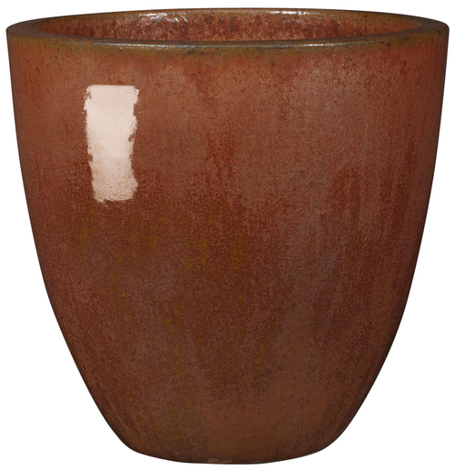 Visuel 1 du produit Vase en terre cuite émaillée rouge Deroma Tonkin Koï 94,1 L - Ø 60 x H 54 cm