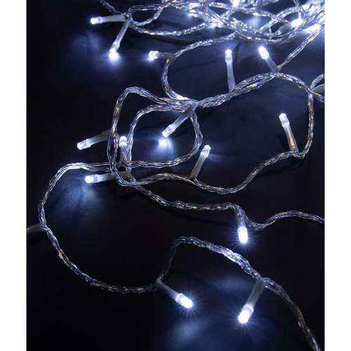 Visuel 2 du produit Guirlande lumineuse animée à 192 LED blanc froid sur câble transparent Flicker Light® - 16 m