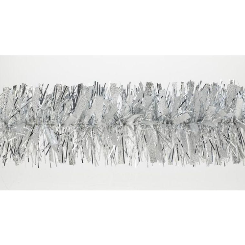 Visuel 1 du produit Guirlande en plastique argent embossé - L 200 x l 10 cm