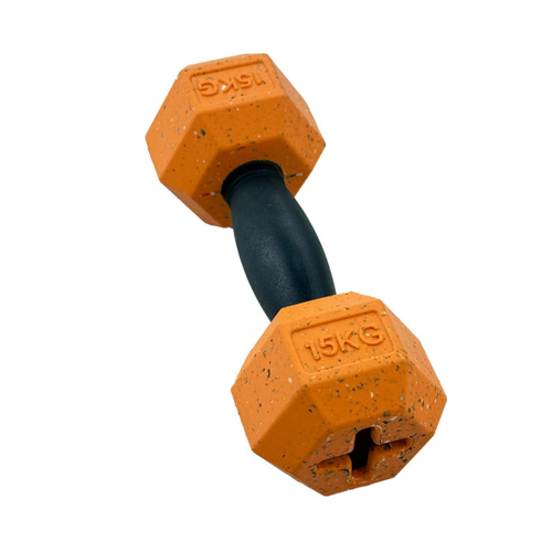 Visuel 3 du produit Jouet pour chien en caoutchouc naturel et Nike Grind coloris orange haltère flottante Max Fusion - Taille M