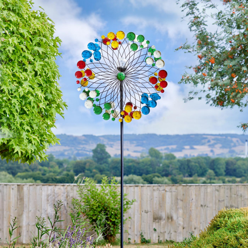 Visuel 2 du produit Eolienne solaire Arlequin coloris multicolore en acier Smartgarden - 213 x 26 x 59 cm