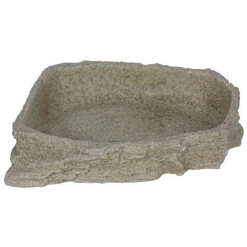 Visuel 1 du produit Bassin ou mangeoire pour terrarium coloris gris Reptile Planet Stone Age Serie Dish L - 17,5 x 3,5 x 14 cm