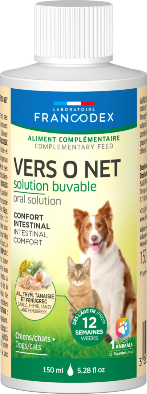 Visuel 1 du produit Aliment complémentaire pour chien et chat Francodex Vers O Net - 150 ml