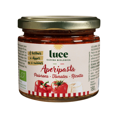 Visuel 1 du produit Sauce bio Apéripasta poivrons tomates ricotta Luce - 180 g