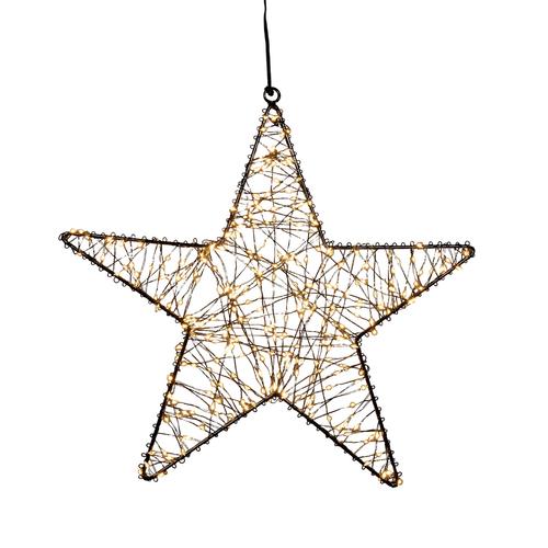 Visuel 1 du produit Décoration lumineuse de Noël étoile micro LED blanc orangé flash minuterie variateur intérieur extérieur - Ø 36 cm