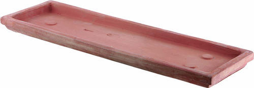 Visuel 1 du produit Soucoupe rectangulaire en terre cuite Anticomestiere - 66 x H 4 cm
