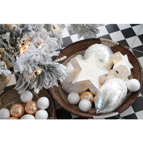 Visuel 1 du produit Étoile lumineuse LED à lumière fixe blanc chaud à piles - 12 cm