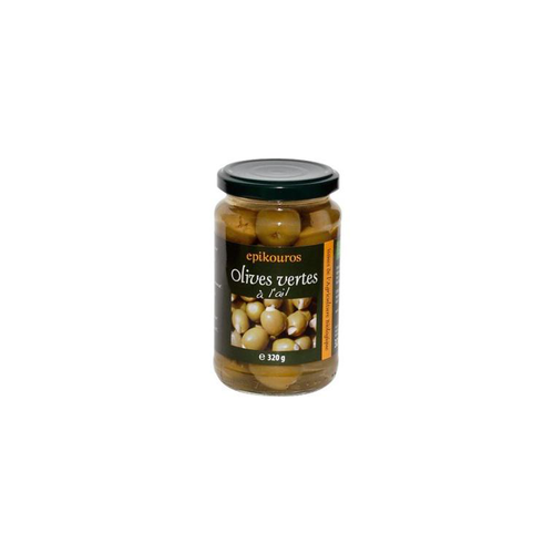 Visuel 1 du produit Olives vertes à l'ail bio Epikouros - 320 g