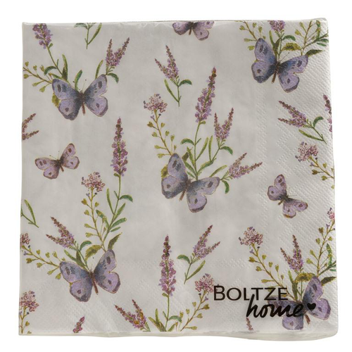 Visuel 3 du produit Serviettes en papier multicolores Papillon x20 - 16,5 x 16,5 cm