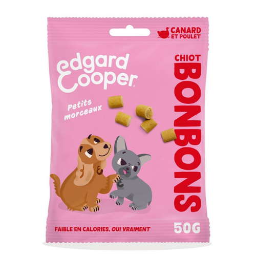 Visuel 1 du produit Friandises pour chiot au canard petits morceaux sans céréales Edgard & Cooper Bonbons - 50 g