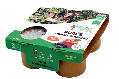 Visuel 1 du produit Purée de pomme pruneau bio Juliet - 4 x 100 g