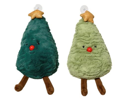 Visuel 1 du produit Peluche de sapin stylisé vert à ventouse petit modèle - 13 x 26 x 20 cm