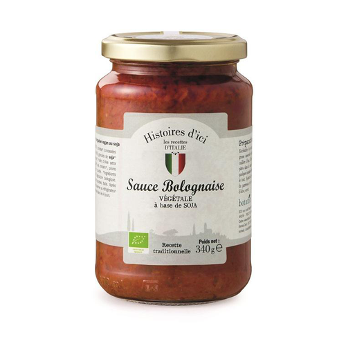 Visuel 1 du produit Sauce bolognaise végétale bio à base de soja en pot de verre botanic® Histoires d'ici Italie - 340 g