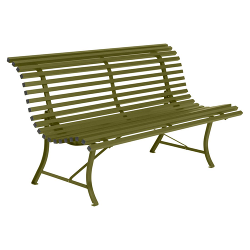 Visuel 1 du produit Banc Louisiane coloris vert en acier Fermob - 150 x 72 cm