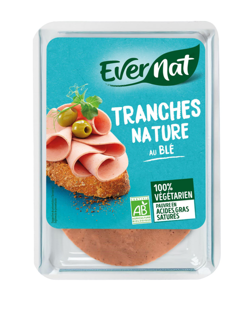 Visuel 4 du produit Tranches végétariennes nature au blé bio Evernat - 100 g
