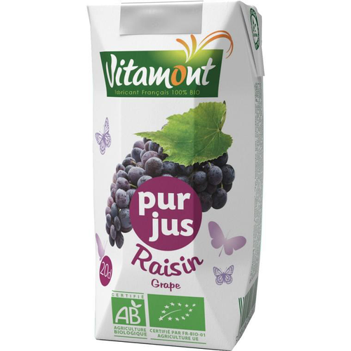 Visuel 1 du produit Pur jus de raisin bio - brique de 20 cl