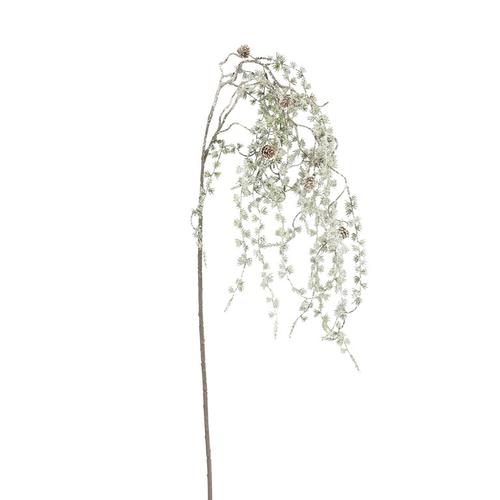 Visuel 1 du produit Branche artificielle de podocarpus vert givré - 126 cm