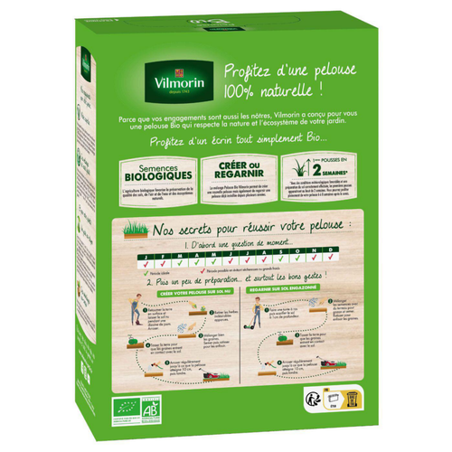 Visuel 2 du produit Graines de gazon à semer pelouse naturelle bio Vilmorin - 1 kg