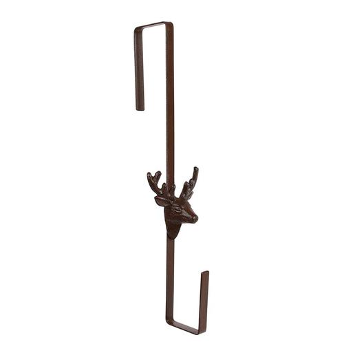 Visuel 1 du produit Accroche-porte cintre avec motif cerf en métal marron - 11,5 x 8,4 x 35,5 cm