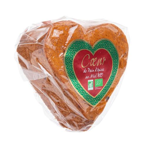 Visuel 1 du produit Pain d'épice bio en forme de Cœur - 250 gr