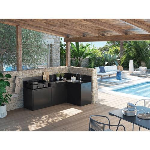 Visuel 4 du produit Support évier coloris noir en acier - 80 x 60 x 109 cm