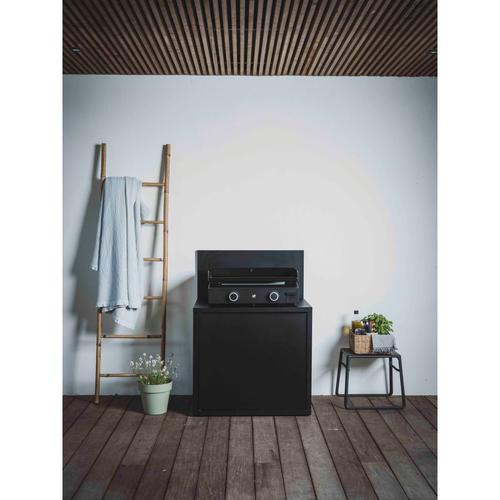 Visuel 5 du produit Support pour plancha coloris noir en acier - 80 x 60 x 109 cm