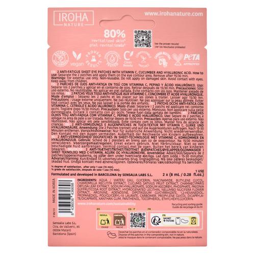 Visuel 2 du produit Patchs anti-fatigue pour les yeux à la vitamine C Iroha Nature - les 2 patchs