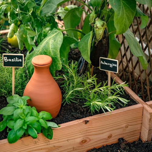 Visuel 3 du produit Potager carré en bois de sapin PEFC - 90 x 90 x 16 cm