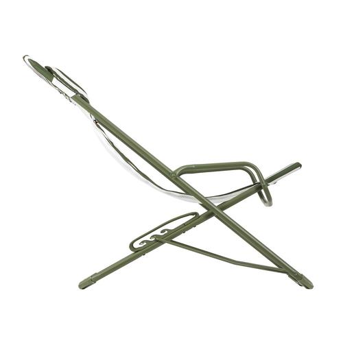 Visuel 3 du produit Transat transaswing colorblock Lafuma coloris vert structure en acier - 60 x 83 x 91 cm