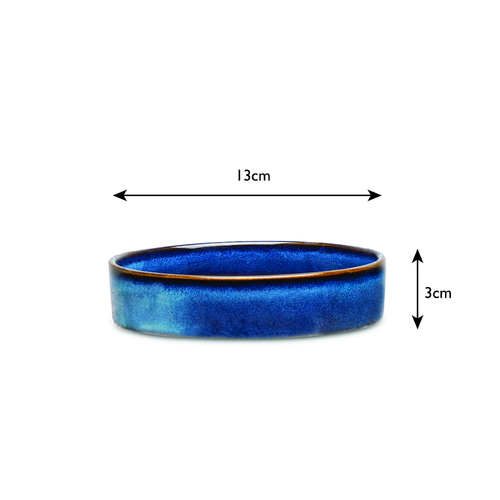 Visuel 5 du produit Gamelle pour chat en grès coloris bleu nuit Reactive Glaze Scruffs - 13 x 13 x 3 cm