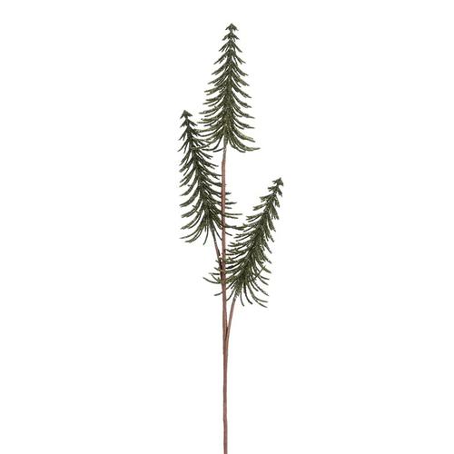 Visuel 1 du produit Tige de 3 sapins verts à paillettes - 68 cm