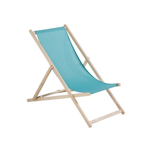 Visuel 1 du produit Chilienne agrafée coloris bleu en coton Jardin privé - 127 x 56 x 3,5 cm