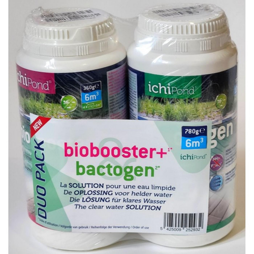 Visuel 1 du produit Duo pack bactéries pour bassin traitement de l'eau Aquatic Science Biobooster + et Bactogen - 6000 litres