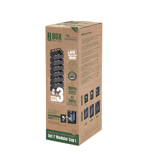 Visuel 1 du produit Kit de conversion pour aquarium coloris noir ensemble de 4 + 3 gobelets modulaires Aquatlantis B-BOX - Taille L