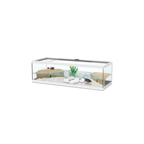 Visuel 1 du produit Terrarium blanc avec 2 plateformes et pompe TC500 Aquatlantis Tortum 100