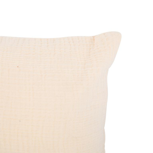 Visuel 2 du produit Coussin en gaze de coton ivoire - 50 x 30 cm
