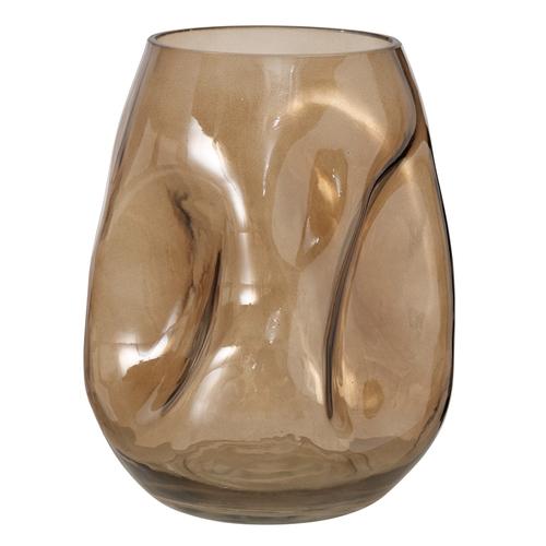 Visuel 1 du produit Vase en verre laqué beige Lojin - Ø 14 x H 17,3 cm