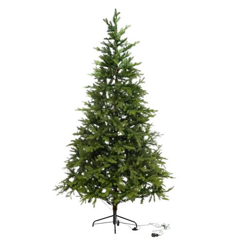 Visuel 1 du produit Sapin de Noël artificiel coloris vert en PVC pré-illuminé LED blanc chaud Allison - H 180 x Ø 112 cm